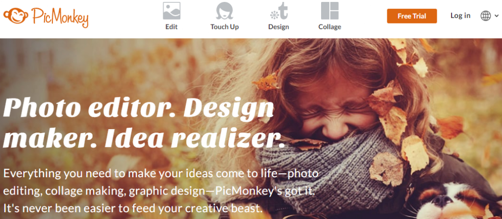 Picmonkey: A graphics designing tool