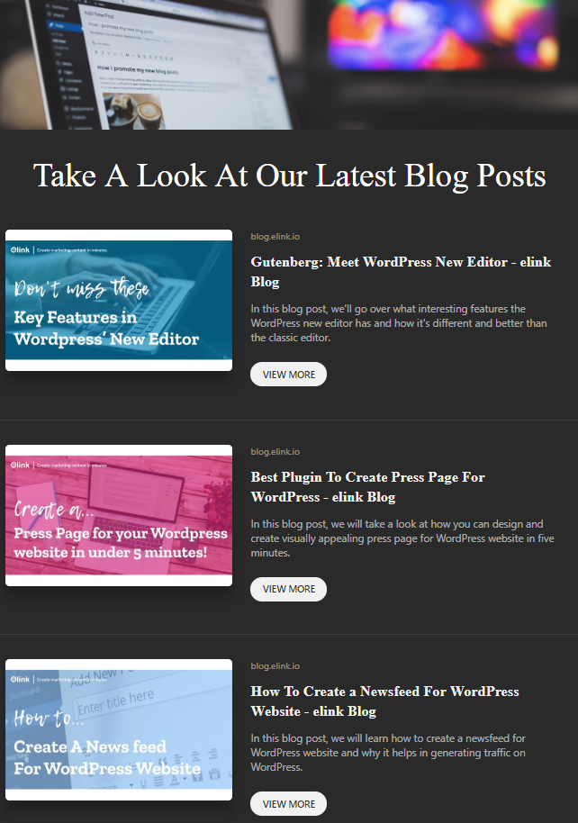 Blog posts sharing by company newsletter idea