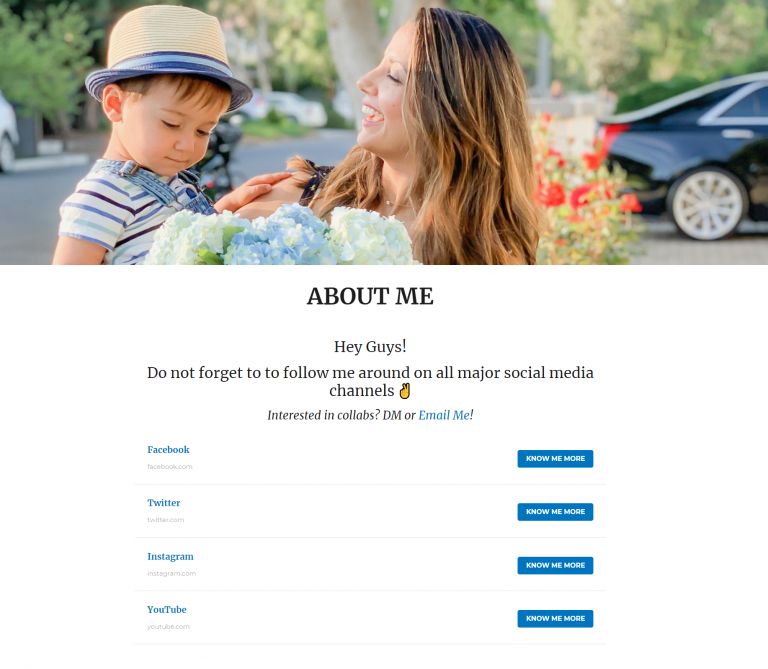 About me page template 4: Bagum