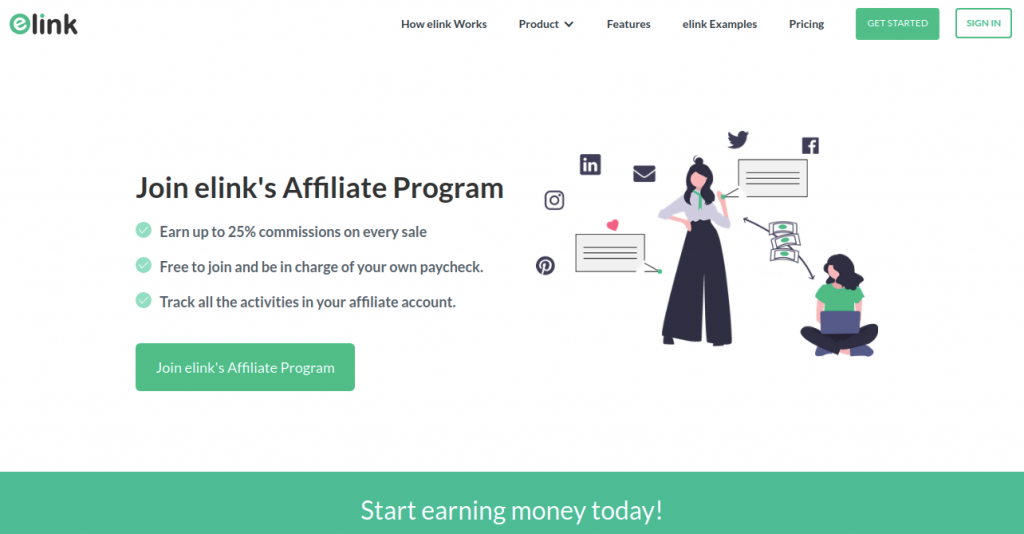 Elink's Affiliate program 