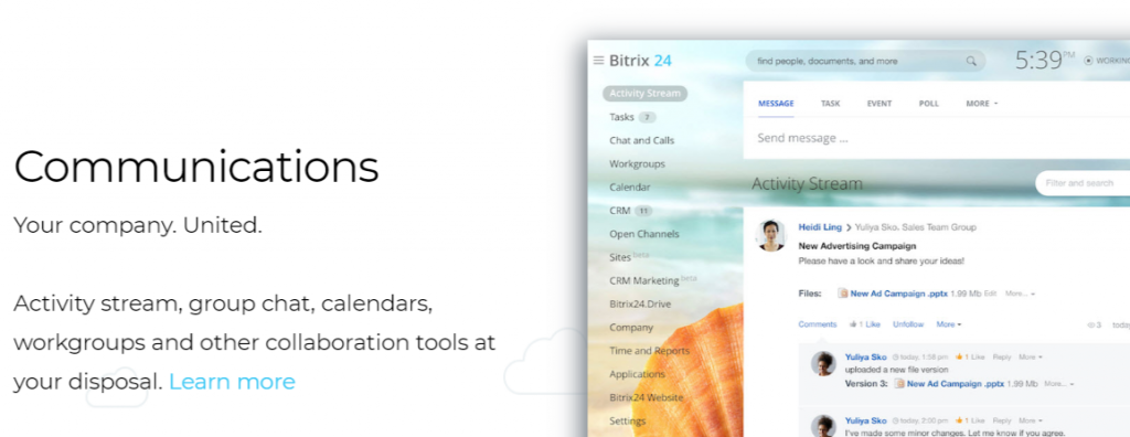Bitrix24 as confluence alternative