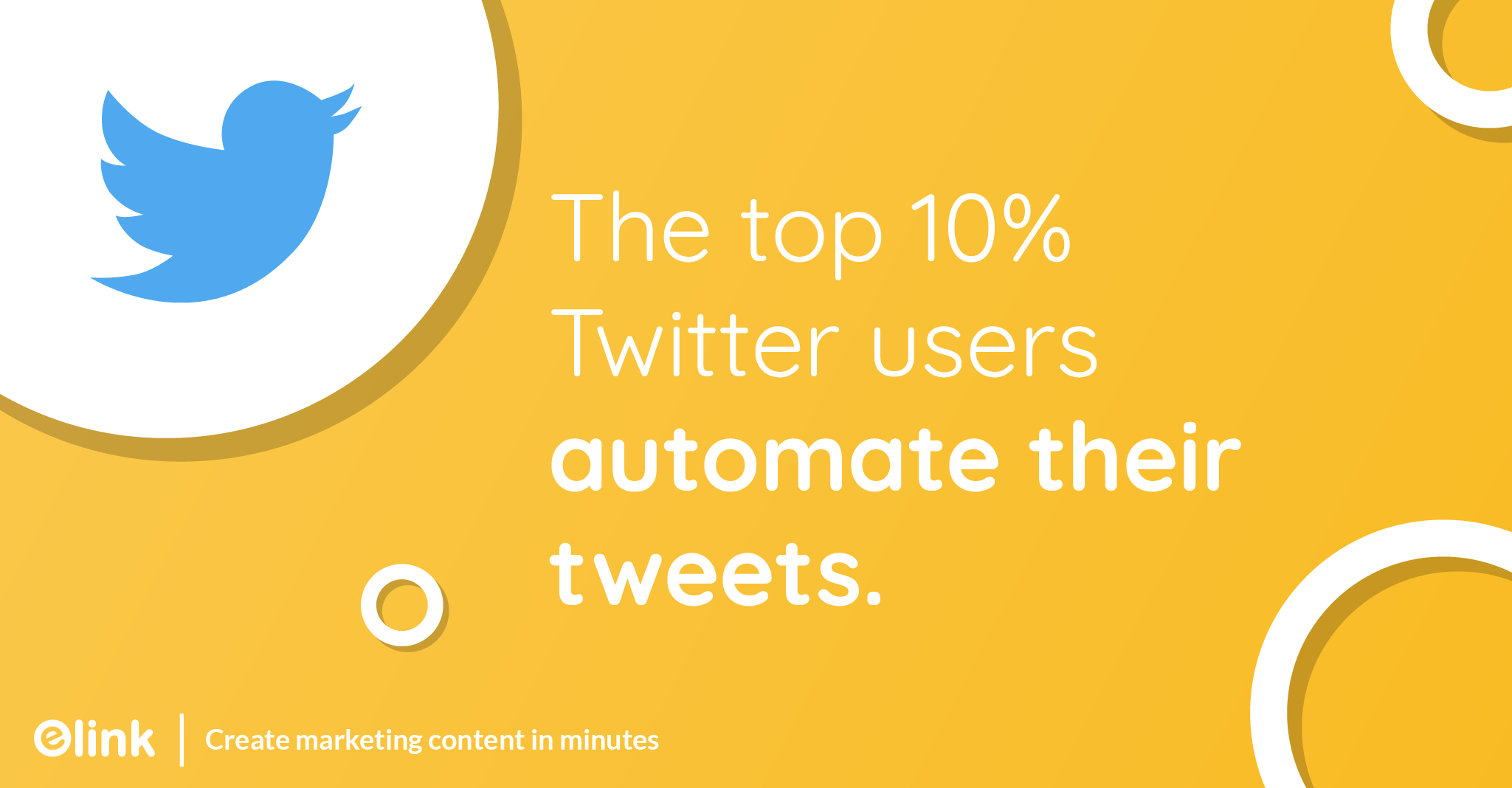 The top 10% twitter users automate their tweets