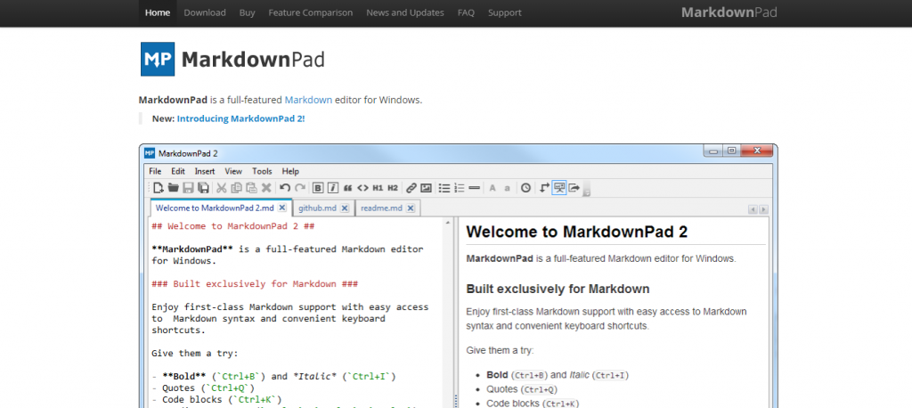 Markdownpad: Technical writing tool