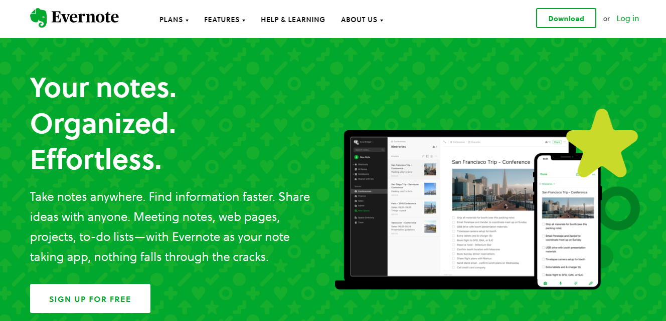 evernote taking students