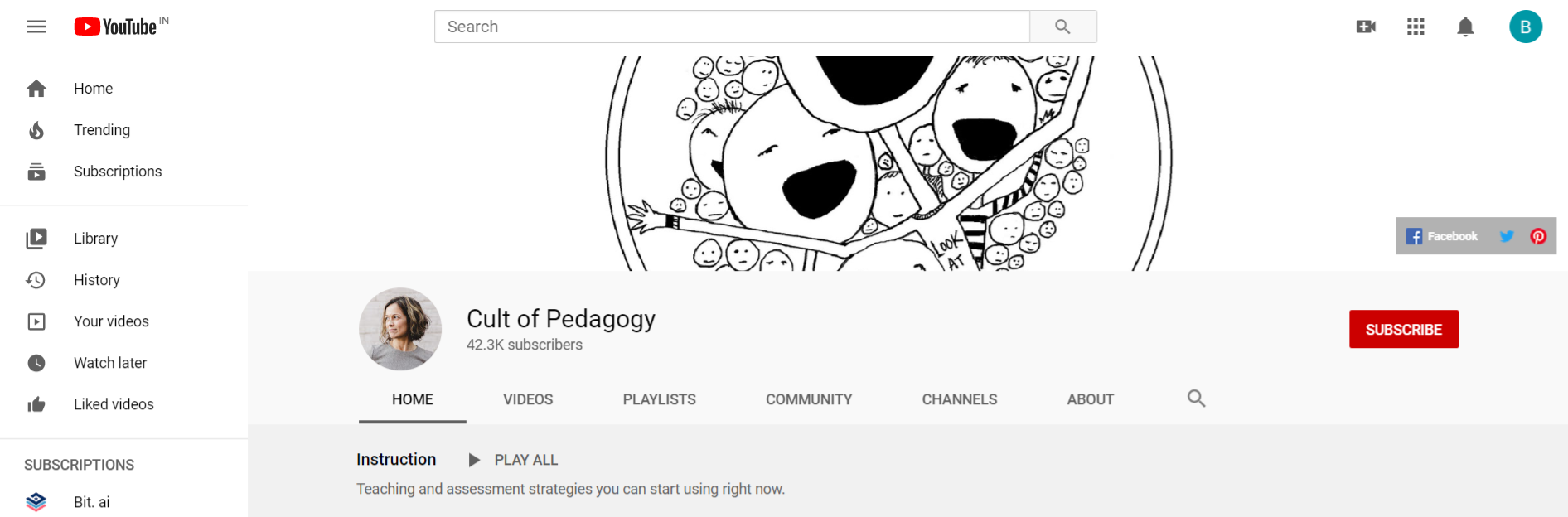 Cult of pedagogy: edtech youtube channel