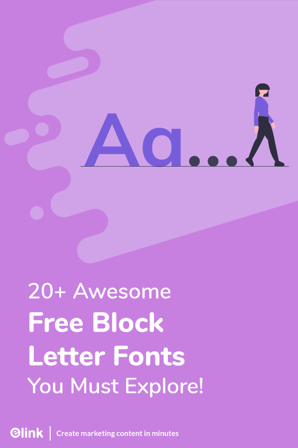 Free block letter fonts - pinterest