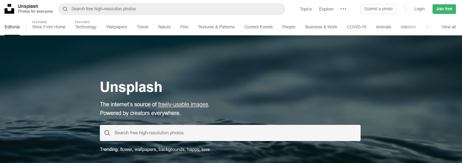 Unsplash: Tool for blogging