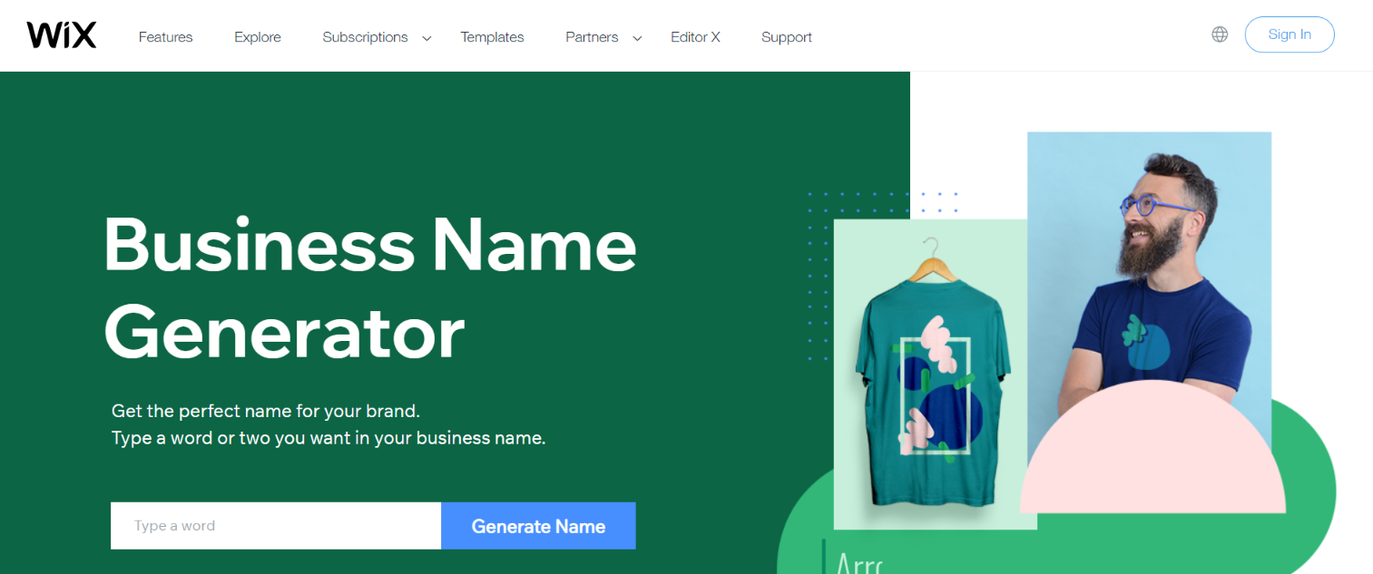 Wix business name generator: Tool for blogging