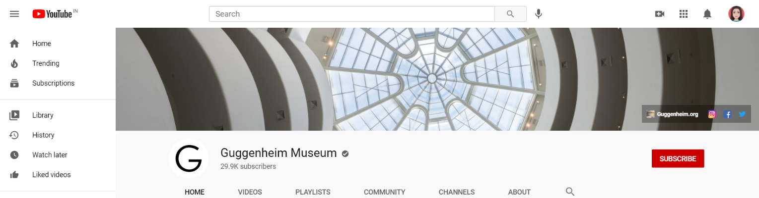 Guggenheim: Art youtube channel