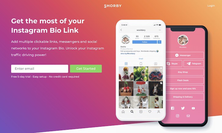 Shorby: Instagram bio link tool