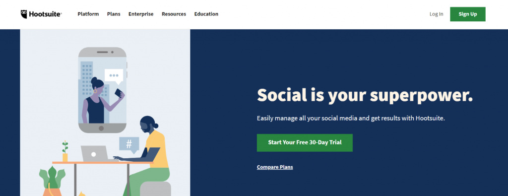 Hootsuite: Social media analytic tool