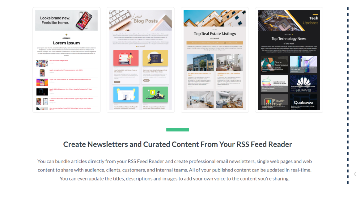 Examples of embedded rss feeds