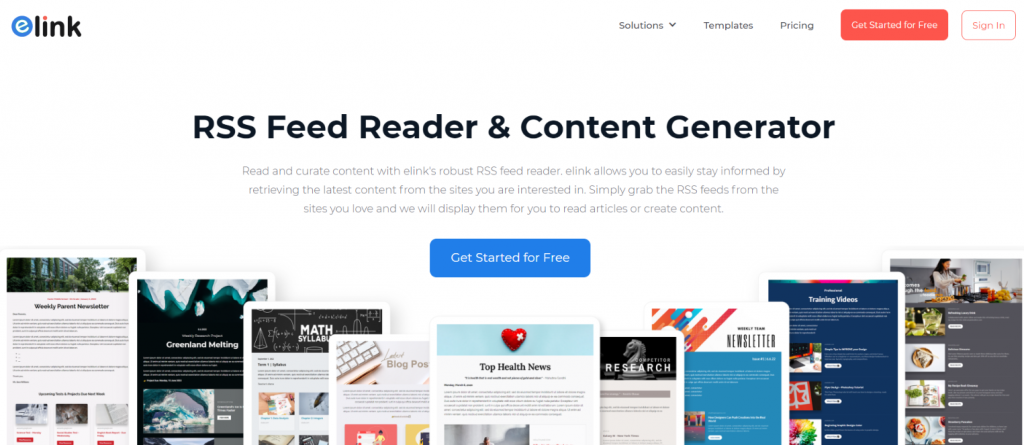 elink.io rss feed reader and creator