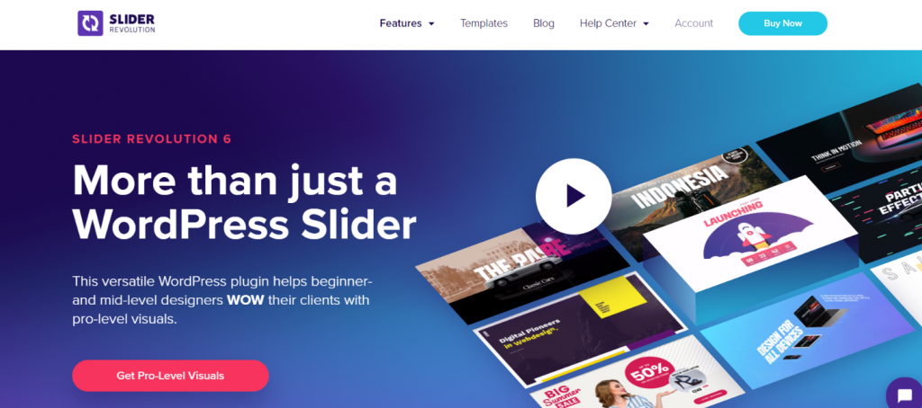 Revolution slider:  WordPress slider and carousel plugin