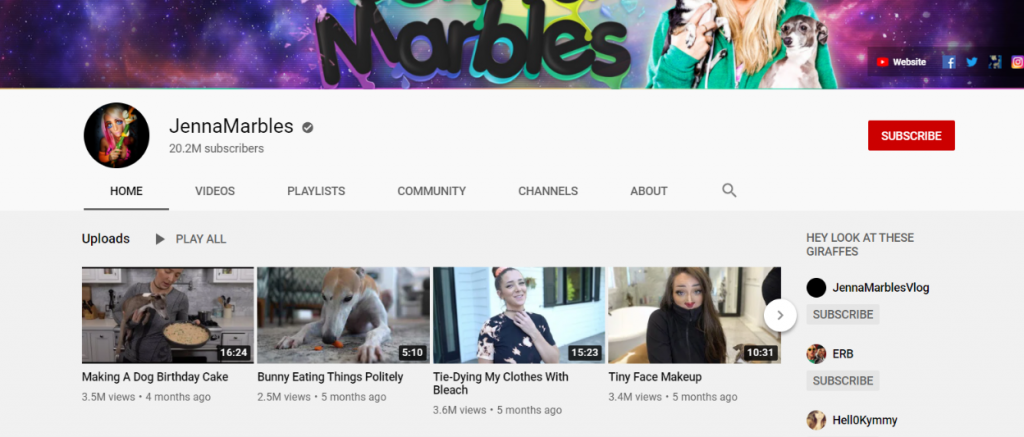 Jenna Marbles: Funny Youtube Channels