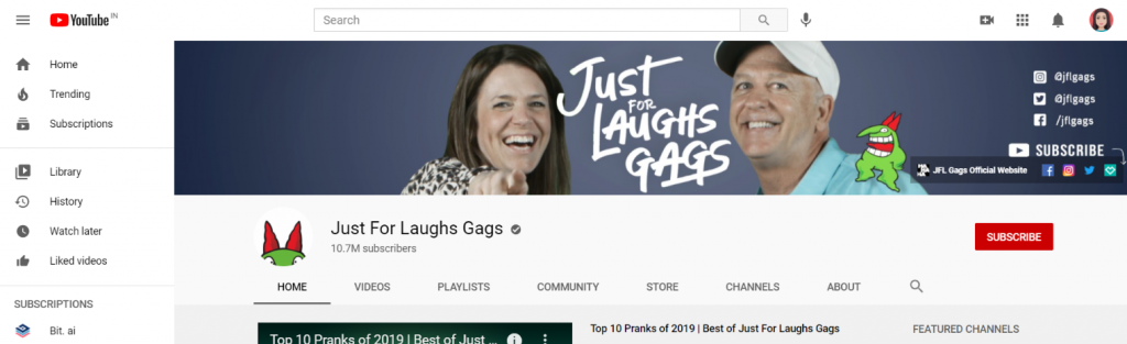 Just for laughs gags: Prank youtube channel