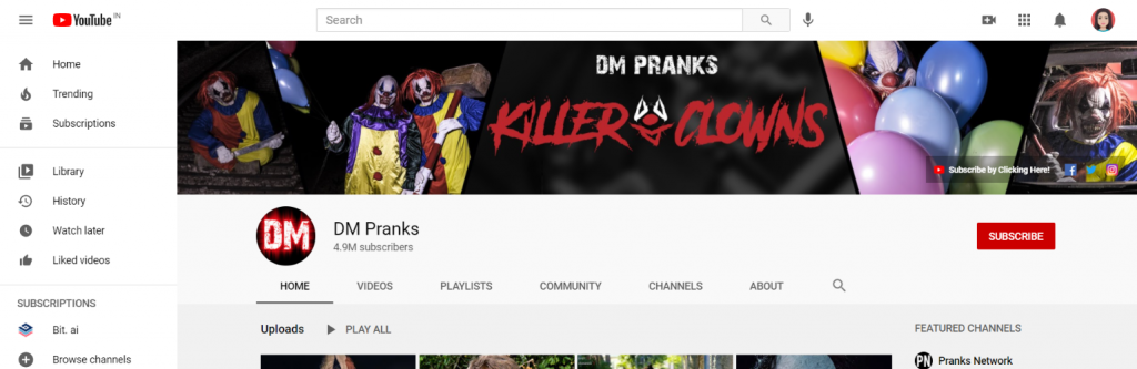 Dm pranks: Prank youtube channel