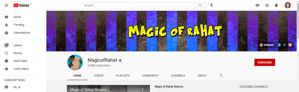 Magic of rahat: Prank youtube channel