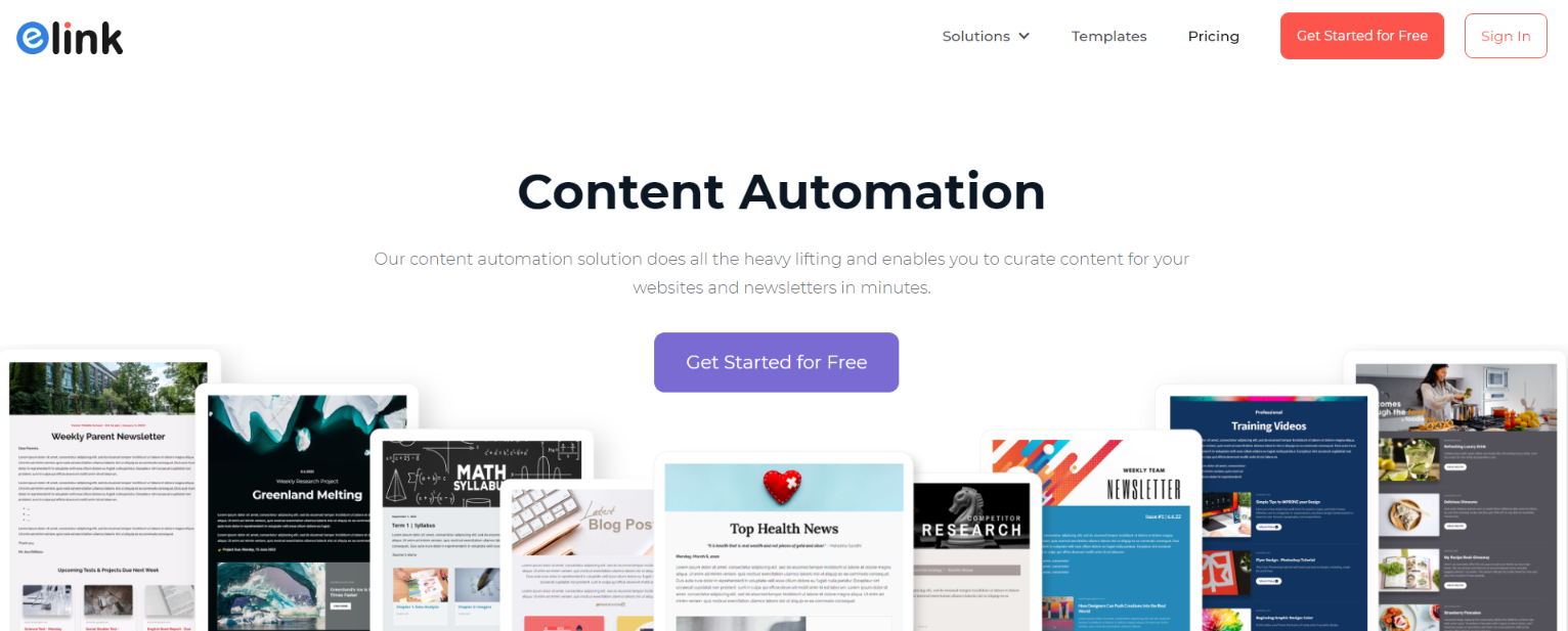 elink.io: Content automation tool