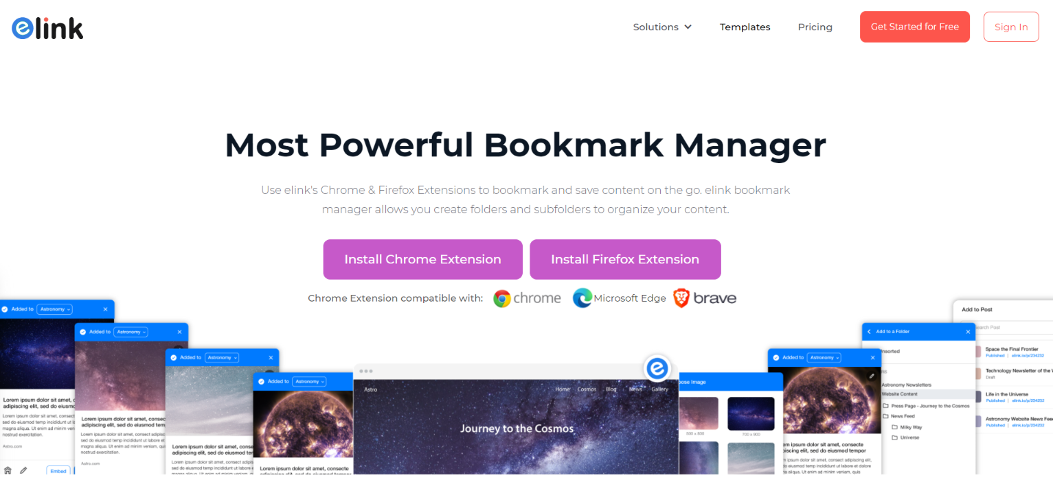 Elink.io: Bookmark manager