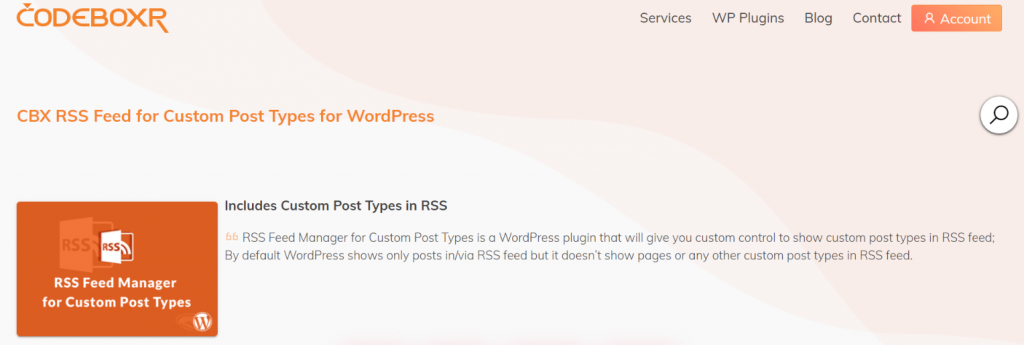 CBX Rss feed: Rss feed widget