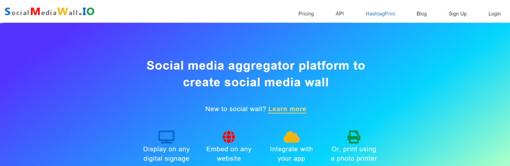 Socialmediawall.io: Social Media Aggregator