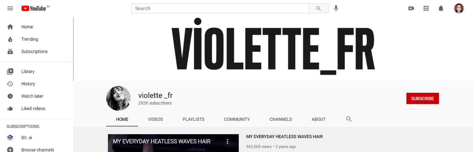 Violette_fr: Makeup youtube channel