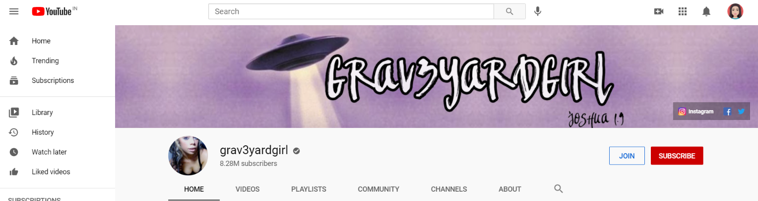 Grav3yardgirl: Makeup youtube channel