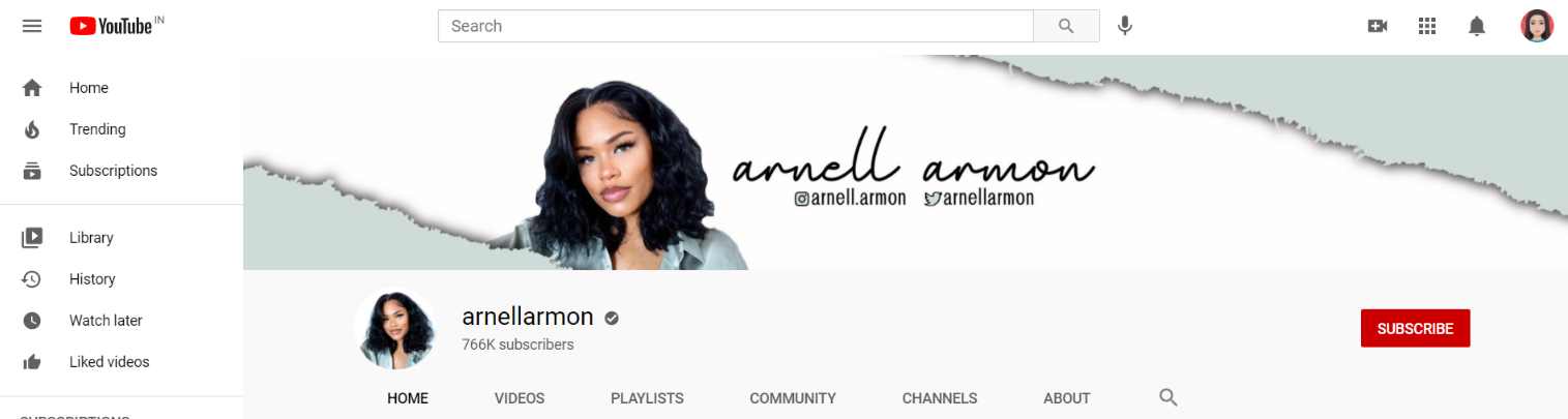 Arnell armon: Makeup youtube channel