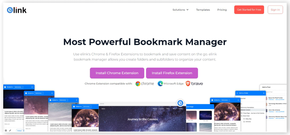 Elink.io: Bookmark manager