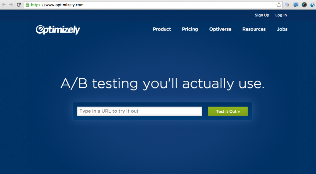 Optimizely: Tool for creating marketing collateral