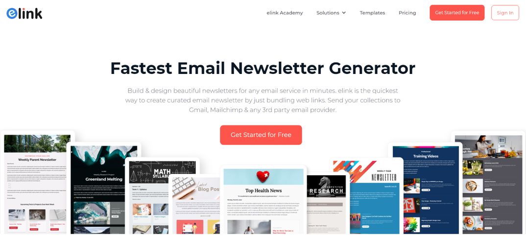 Elink.io - Newsletter creator