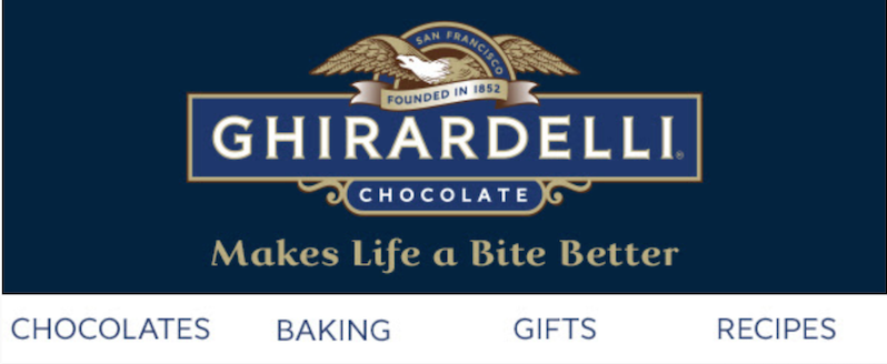 Ghirardelli chocolate newsletter header example