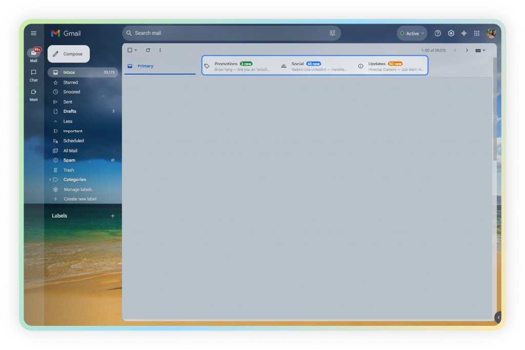 gmail smart categorization