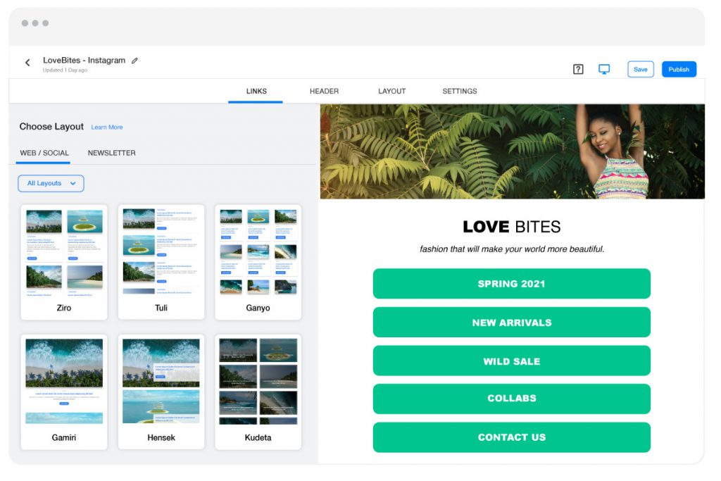 beautiful content layout for ecommerce newsletters