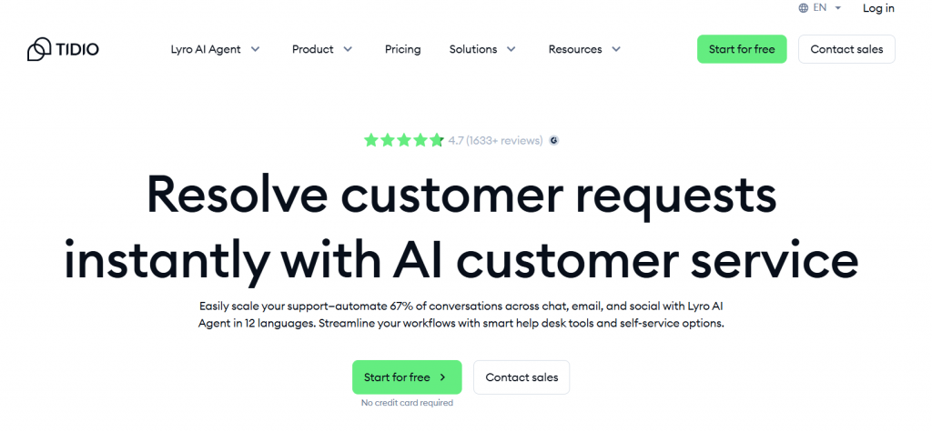 tidio ai chatbot