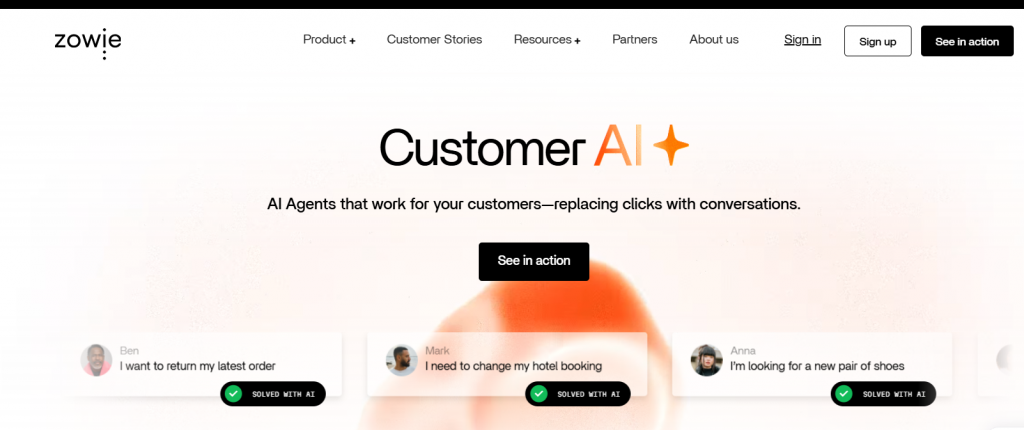 zowie live chat ai