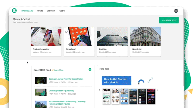 Access the RSS Feed Section
