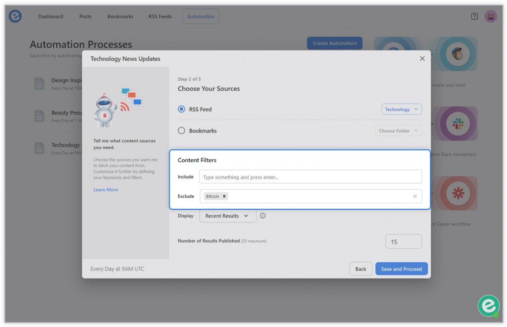 publish the right content by content filters 
