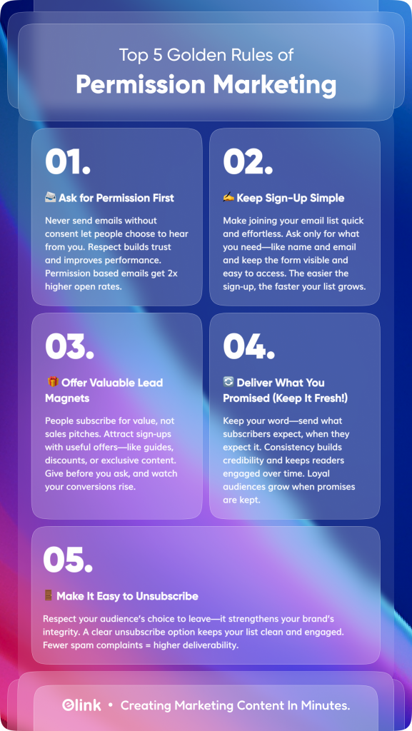 Top 5 golden rules of permission marketing