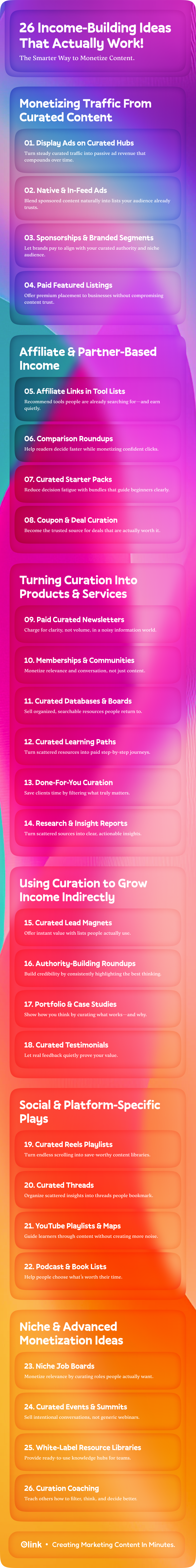 26 ways to grow your income- infographic