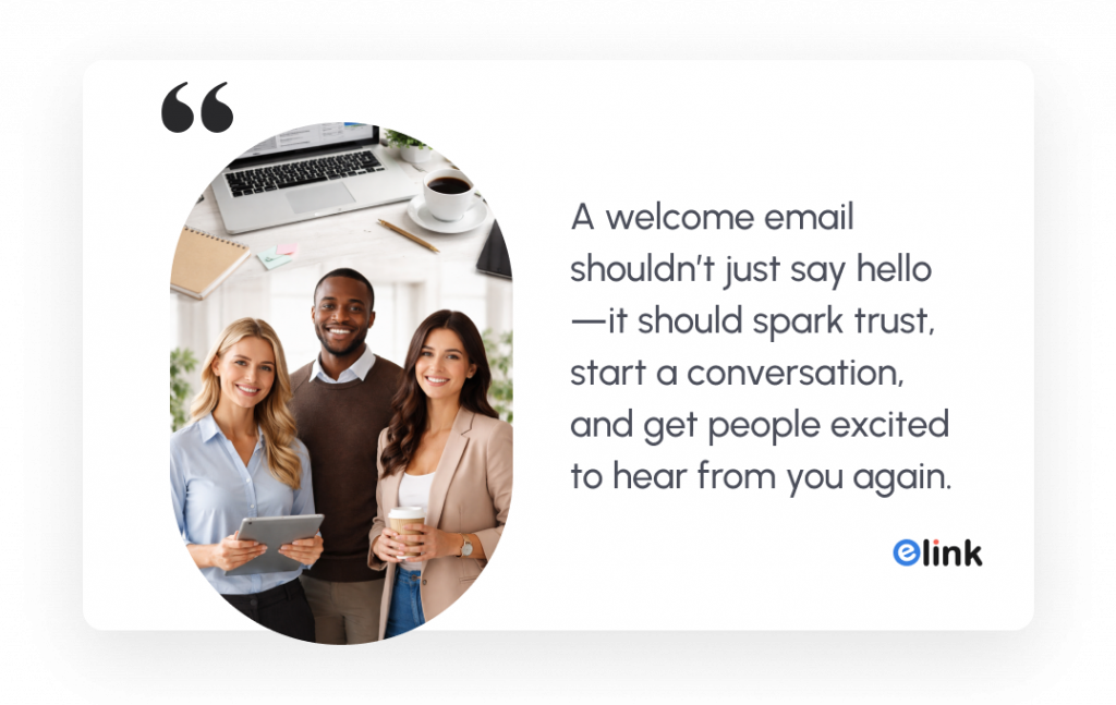 Quote related to welcome email