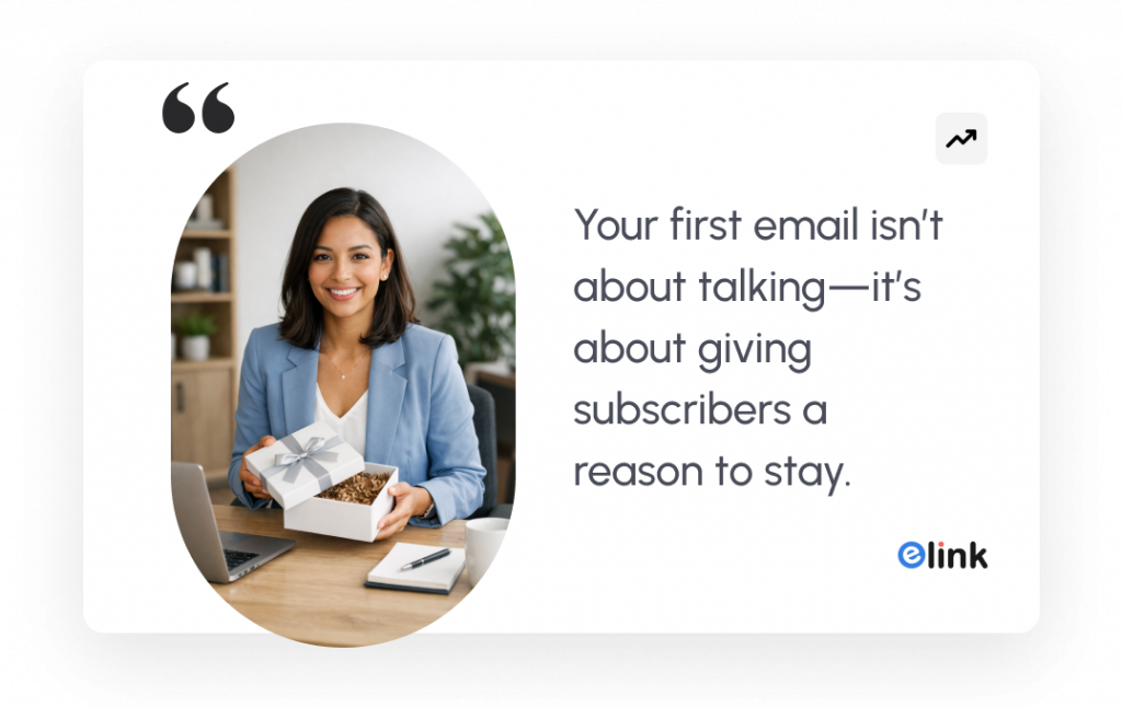 Quote related to first welcome email