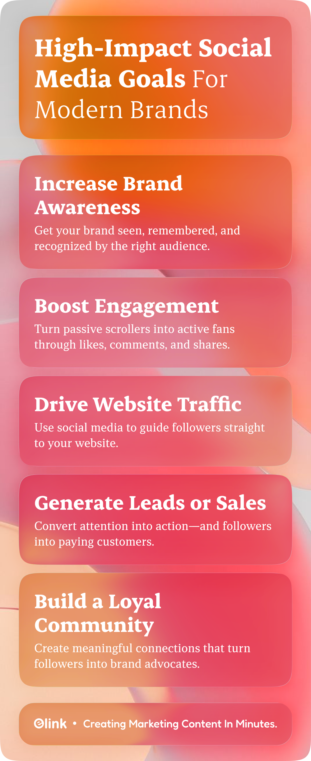 social media goals for modern brands- infographic