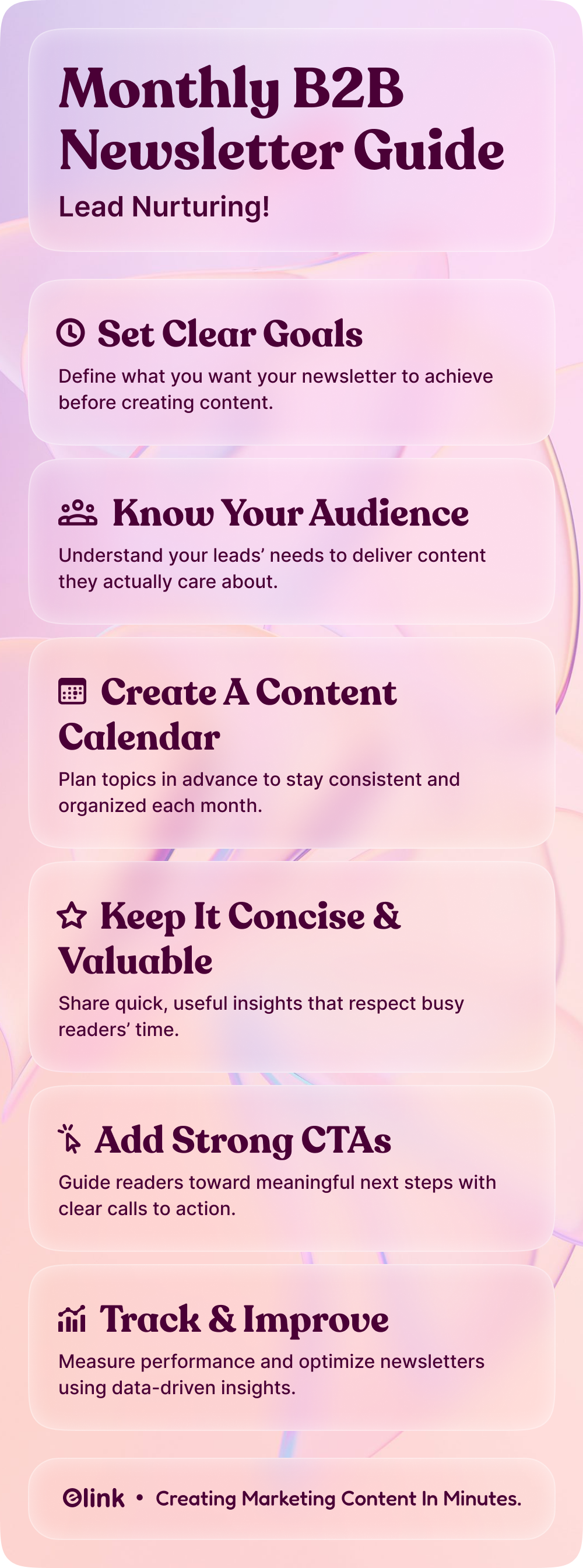 How to Plan a Monthly B2B Newsletter- Infographic