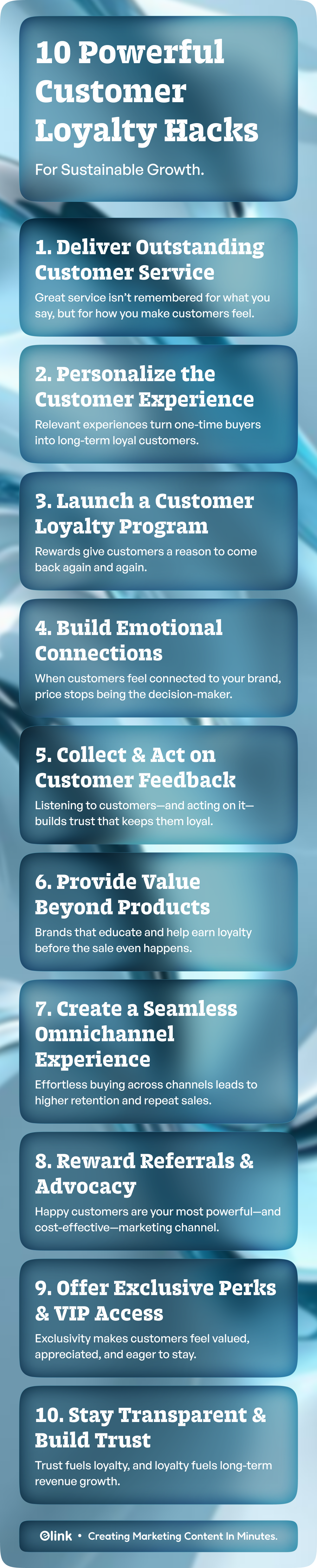Customer loyalty hacks - Infographic