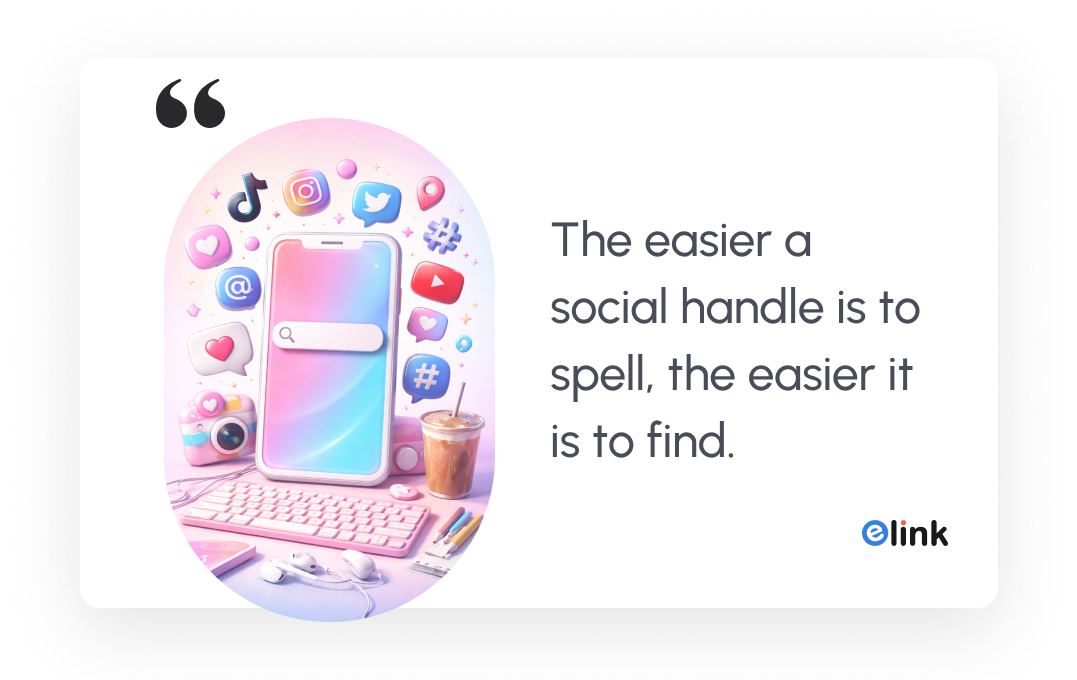 the easier a social handle is spell, the easier is to find