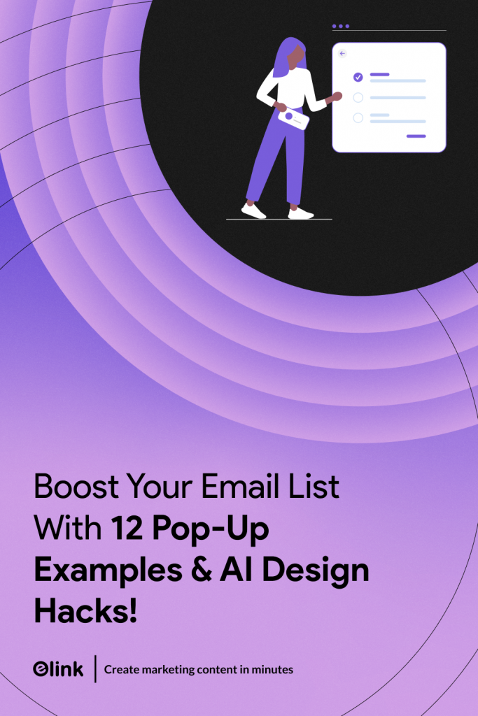 Email Pop-Up Examples- Pinterest Banner